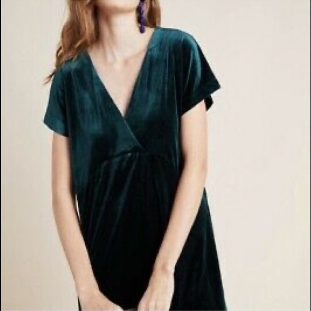 Sunday in Brooklyn Teal Velvet Dress